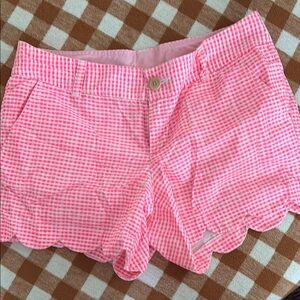 High Waist Pink Gingham Shorts